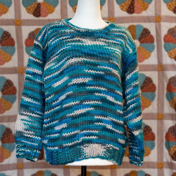 Handknit chunky Y2K sweater - Picture 1 of 3